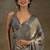Grey Jarkhan Diamond Work silk blend Saree