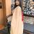 Cream sequin Zari Embroidered Nylon Organza Saree
