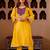 Sheeshphool yellow silk hand embroidered suit set