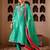 Krishika emerald green silk hand embroidered suit set