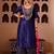 Ashnoor navy blue silk hand embroidered suit set