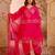 Pink silk suit with gota work