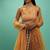 Awesome Yellow Chinon Digital Print Designer Reception Wear Lehenga