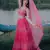 Stunning Pink Digital Printed Organza Engagement Wear Lehenga Choli