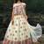 Off White Floral Thread Embroidered Soft Net Party Wear Lehenga Choli