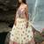 Off White Floral Thread Embroidered Soft Net Party Wear Lehenga Choli