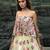 Off White Floral Thread Embroidered Soft Net Party Wear Lehenga Choli