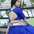 Ravishing Blue Laheriya Printed Georgette Wedding Lehenga Choli