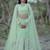 Adorable Pastel Green Sequins Georgette Reception Wear Lehenga Choli