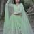 Adorable Pastel Green Sequins Georgette Reception Wear Lehenga Choli