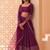 Alluring Purple Sequins Georgette Bridesmaid Lehenga Choli With Dupatta