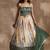 Enchanting White & Green Sequins Chinon Festival Wear Lehenga Choli