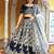 Shocking Navy Blue Embroidered Velvet Function Wear Lehenga Choli