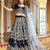 Shocking Navy Blue Embroidered Velvet Function Wear Lehenga Choli