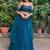 Sweet Teal Blue Georgette Party Wear Lehenga Choli With Dupatta