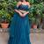 Sweet Teal Blue Georgette Party Wear Lehenga Choli With Dupatta
