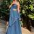 Sweet Teal Blue Georgette Party Wear Lehenga Choli With Dupatta