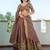 Stunning Beige Silk Sequins Party Wear Lehenga Choli With Dupatta