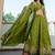 Dazzling Green Thread Embroidered Silk Mehendi Wear Lehenga Choli