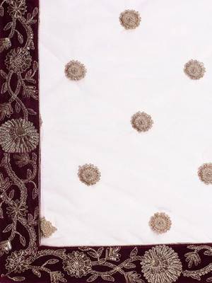 Purple & Golden Semi-Stitched Party Wear Lehenga & Unstitched Blouse with Dupatta 4