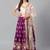 Purple & Peach-Coloured Semi-Stitched Lehenga with Unstiched Choli