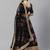 Black & Grey Printed Semi-Stitched Lehenga & Unstitched Blouse with Dupatta