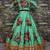 Green Floral Digital Printed Art Silk Bridal Lehenga Choli