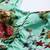 Green Floral Semi-Stitched Lehenga & Unstitched Blouse with Dupatta