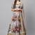 Grey & Red Printed Semi-Stitched Lehenga & Unstitched Blouse with Dupatta