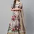Grey & Red Printed Semi-Stitched Lehenga & Unstitched Blouse with Dupatta
