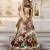 Cream Floral Digital Printed Art Silk Bridal Lehenga Choli