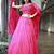 Beautiful Pink Sequins Georgette Wedding Lehenga Choli With Dupatta