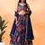 Rich Purple Floral Printed Chinon Lehenga Choli With Dupatta