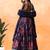 Rich Purple Floral Printed Chinon Lehenga Choli With Dupatta