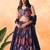 Rich Purple Floral Printed Chinon Lehenga Choli With Dupatta