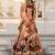 Peach Floral Digital Printed Art Silk Bridal Lehenga Choli