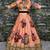 Peach Floral Digital Printed Art Silk Bridal Lehenga Choli