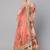 Peach-Coloured & Pink Printed Semi-Stitched Lehenga & Unstitched Blouse with Dupatta