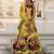 Yellow Floral Digital Printed Art Silk Bridal Lehenga Choli