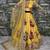 Yellow Floral Digital Printed Art Silk Bridal Lehenga Choli