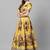 Yellow & Burgundy Printed Semi-Stitched Lehenga & Unstitched Blouse with Dupatta