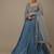 Lovely Blue Sequins Georgette Bridesmaid Lehenga Choli With dupatta