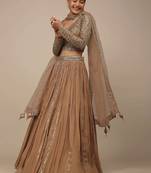 Gorgeous Beige Sequins Georgette Party Wear Lehenga Choli