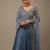 Lovely Blue Sequins Georgette Bridesmaid Lehenga Choli With dupatta