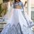 Fantastic White Thread Work Satin Sangeet Wear Lehenga Choli