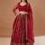 Fantastic Red Zari Embroidered Organza Wedding Lehenga Choli