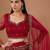 Fantastic Red Zari Embroidered Organza Wedding Lehenga Choli