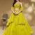Adorable Neon Yellow Sequins Georgette Wedding Wear Lehenga Choli