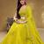 Adorable Neon Yellow Sequins Georgette Wedding Wear Lehenga Choli