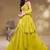 Adorable Neon Yellow Sequins Georgette Wedding Wear Lehenga Choli
